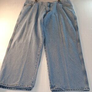 Men 44x30 Blue Jean 5-Pocket 100% Heavy Cotton Cozy Durable Relaxed Fit Wide Leg